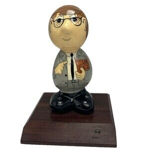 Vintage 1991 Signed Gustavo Lawyer Figurine Desk Decor Caricature Statue